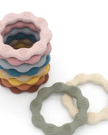Baby Teether Health Care Molar Toy Tactile Cognition Food Grade Silicone Newborn Grip Teething Toys Baby Shower Gift BPA Free