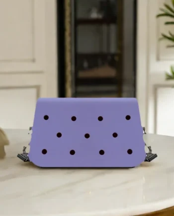Silicone Mini Tote Bag Women's Waterproofing Crossbody Bag Perforated Handbag Fit Charms Girl's Fashion Evening Clutch Beach Bag