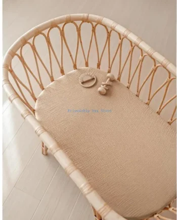 F1CB 1pc/2Pcs Bassinet Sheet for Newborns Baby Fitted Sheet Protective Sleeve Case