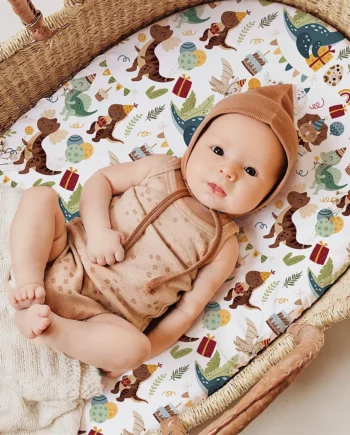 Soft Breathable Muslin Cotton Baby Crib Sheet Fitted Newborn Bed Sheet Hypoallergenic Nursery Cradle Sheet for Infants Universal
