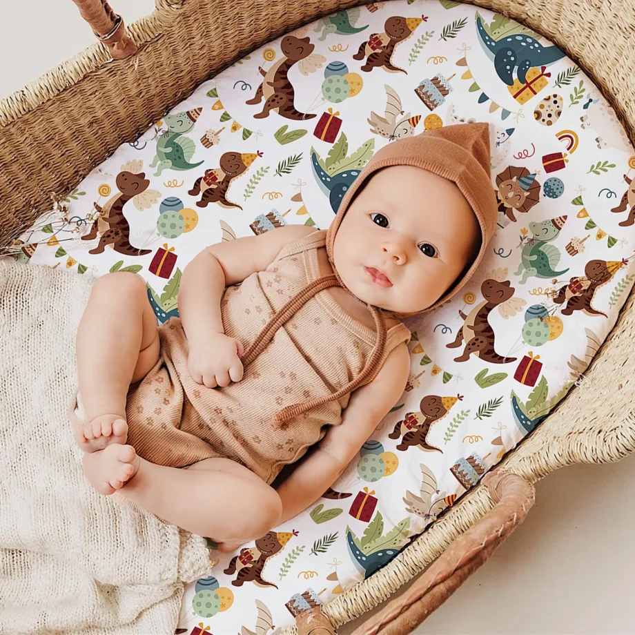Soft Breathable Muslin Cotton Baby Crib Sheet Fitted Newborn Bed Sheet Hypoallergenic Nursery Cradle Sheet for Infants Universal
