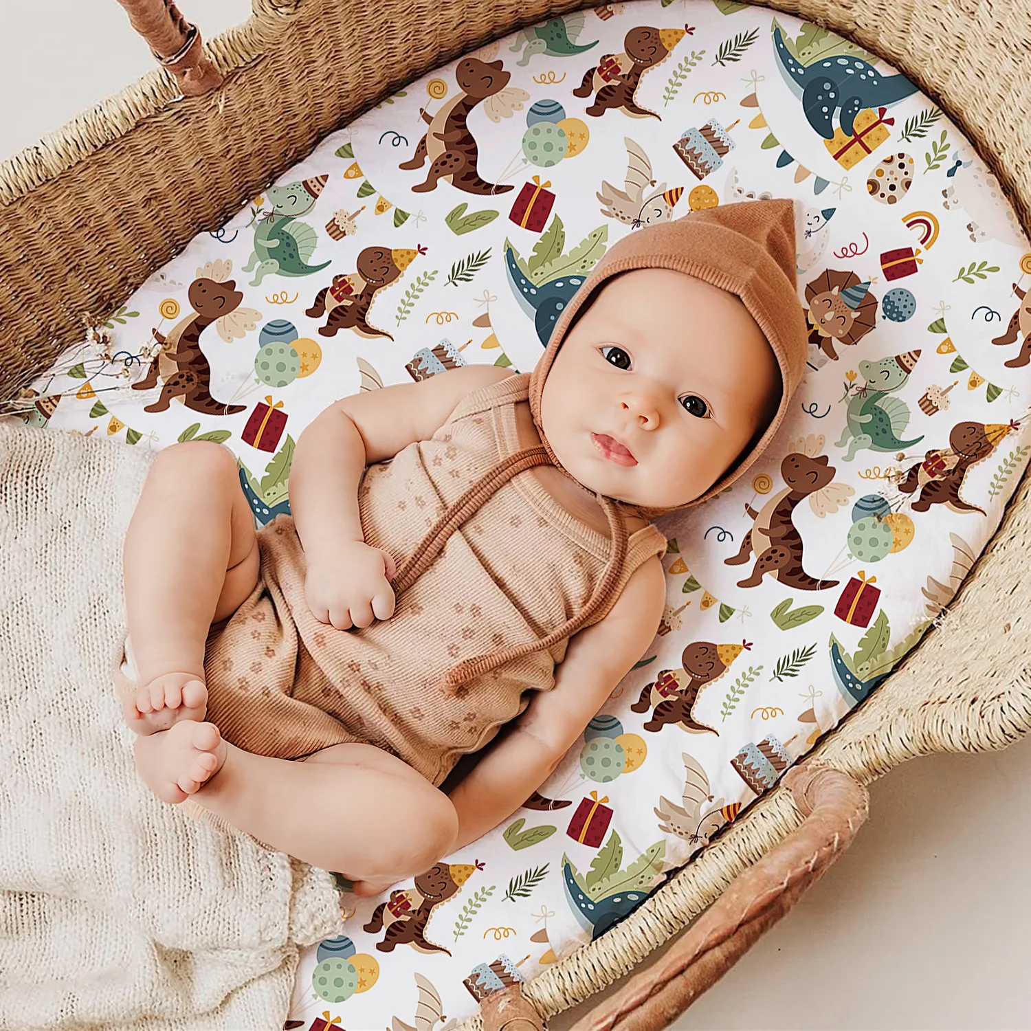 Soft Breathable Muslin Cotton Baby Crib Sheet Fitted Newborn Bed Sheet Hypoallergenic Nursery Cradle Sheet for Infants Universal