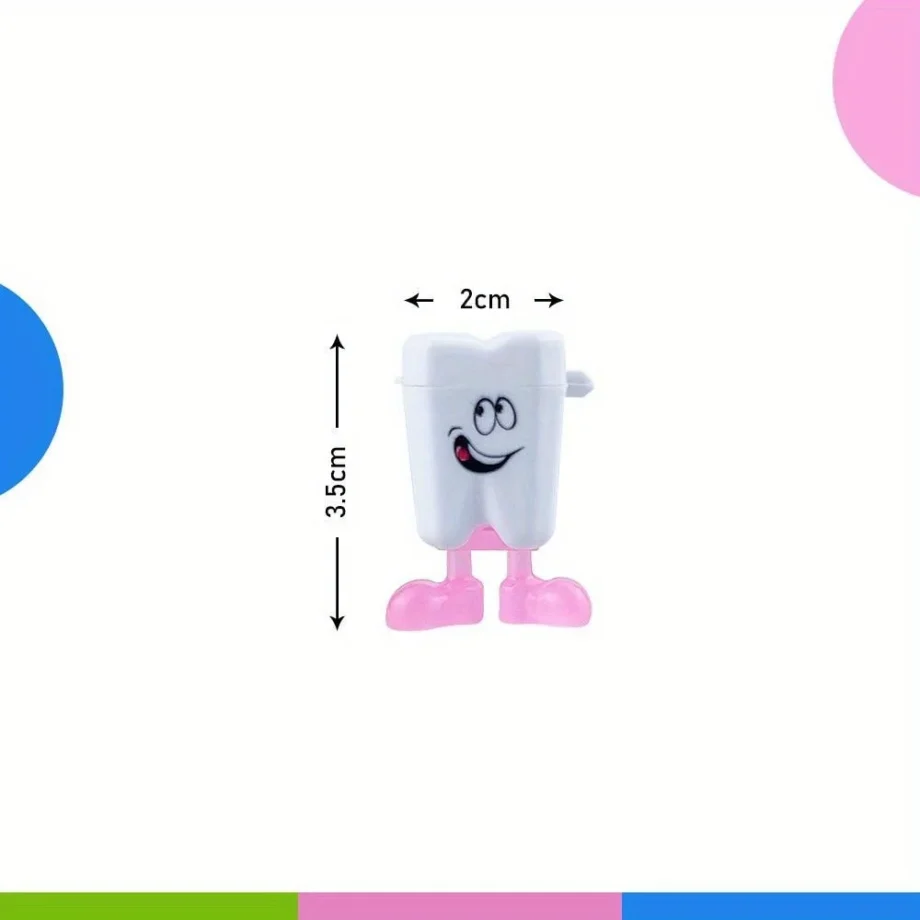 10PCS Tooth Box Cute Cartoon Teeth Organizer Plastic Milk Teeth Storage Box Save Souvenir Case First Tooth Gifts