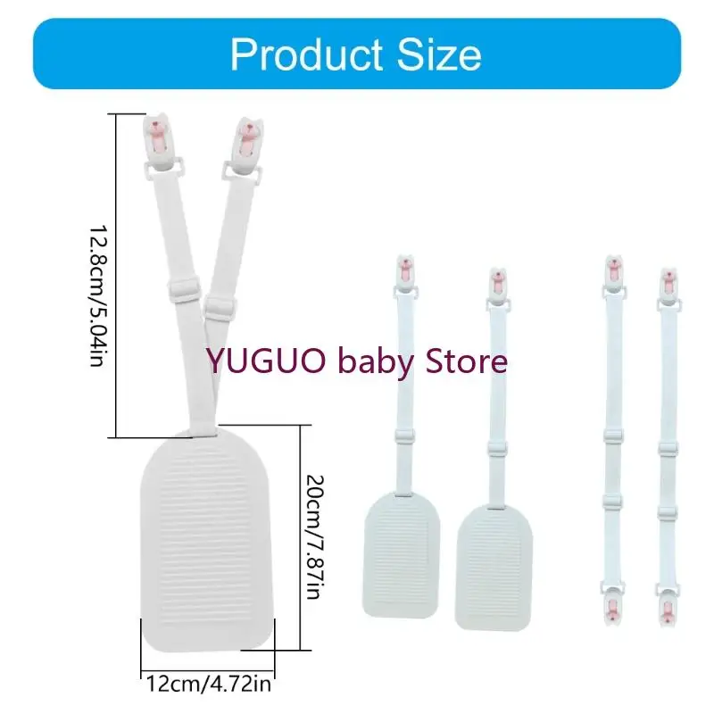 Set of 2 Bed Sheet Holder Adjustable Straps Kick Proof Design for Securely Holding Sheets on Mattresses and Cushions A2UB