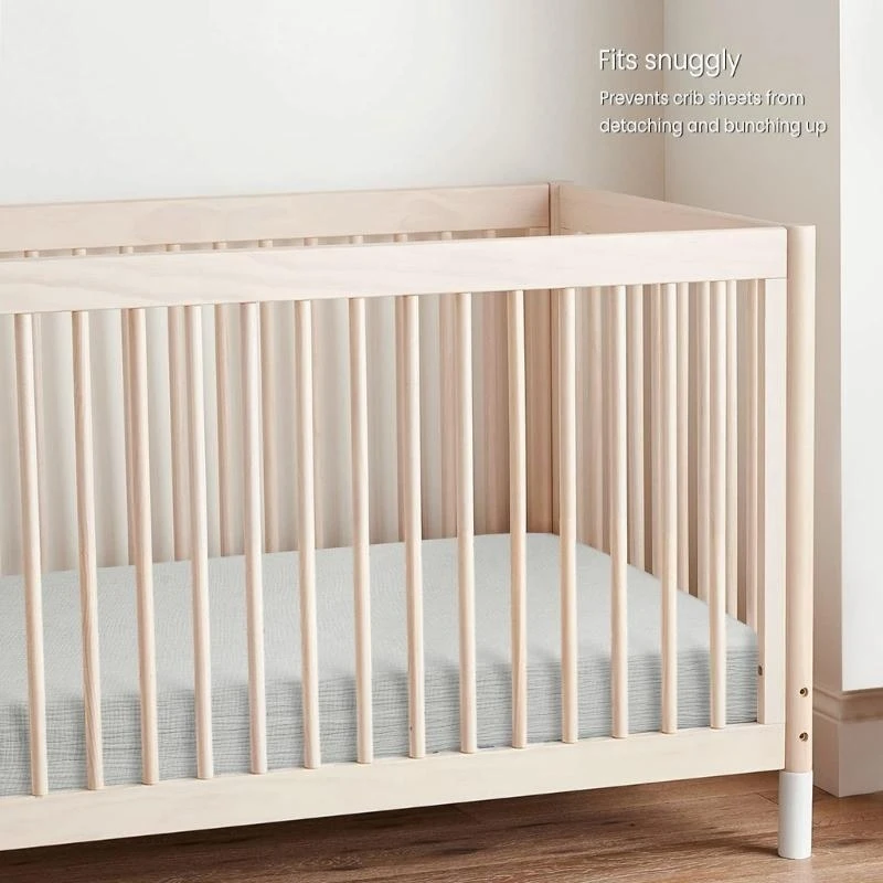Baby Bed Fitted Sheet Mattress Protectors Cover Plain Color Protective Sleeve for Boy Girls Toddlers Essential Stuff