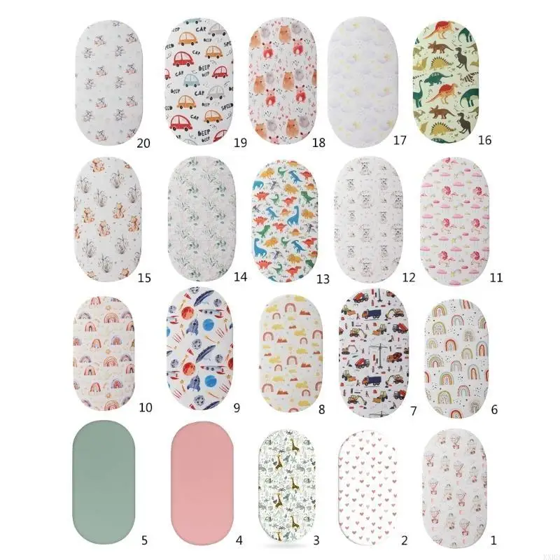 Baby Bassinet Fitted Sheet Soft Breathable Crib Bedding for Infant Cotton Sleeve