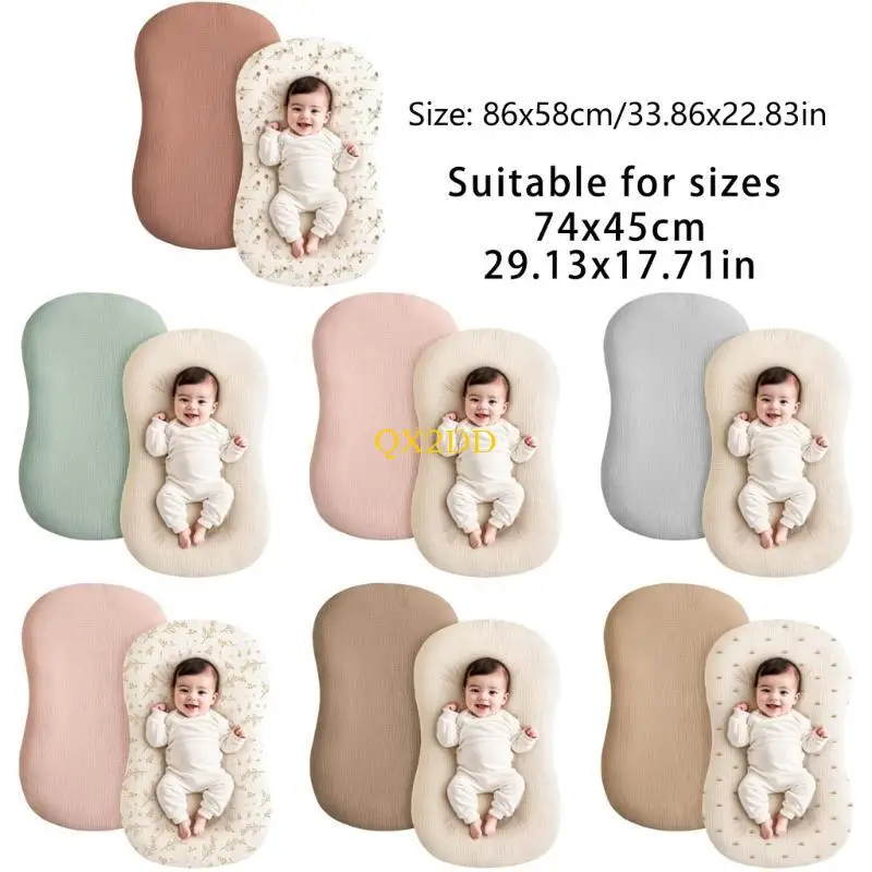 QX2D 2Pcs/set Baby Fitted Sheet Soft Newborns Diaper Changing Pad Sleeve Comfortable
