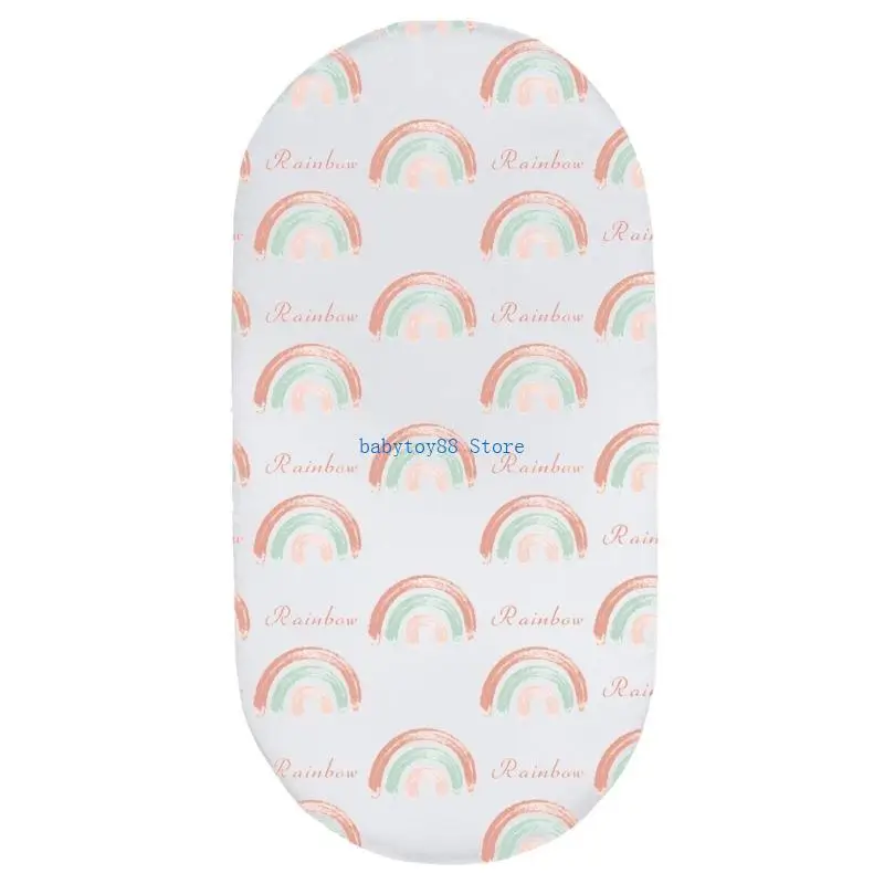 Y4UD Baby Fitted Bassinet Sheet Newborn Changing Pad Cover Soft Breathable Crib Fitted Floral Sheets Cradle Mattress Cover