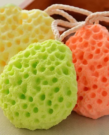 1PC Honeycomb Shape Newborn Baby Kids Bath Sponge Brushes Massage Baby Shower Exfoliating Body Face Cleaning Scrubber Newest