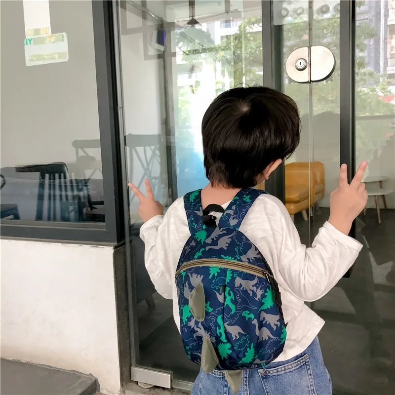 Boys and Girls Children's Backpack Nursery School Bag with Cartoon Dinosaur Backpack for Toddlers Children's Dual-Shoulder Bag