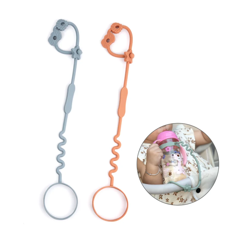 1PCS New Coming Food Grade Silicone Baby Bottle Chain Anti-Lost Chain Silicone Pacifier Clip Chain