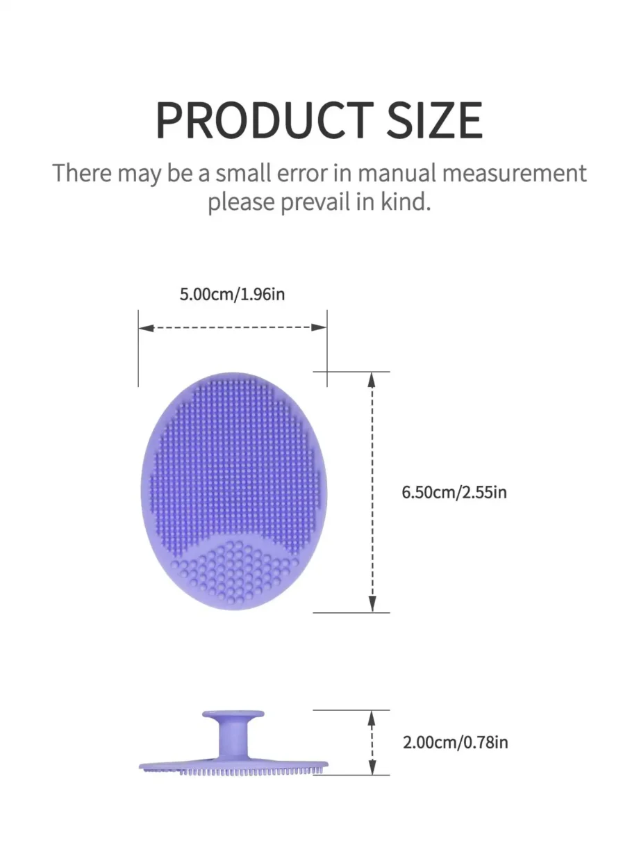 3 Pcs Baby silicone shampoo brush ellipse clean the head dirt soft and protect the scalp without damaging the hair