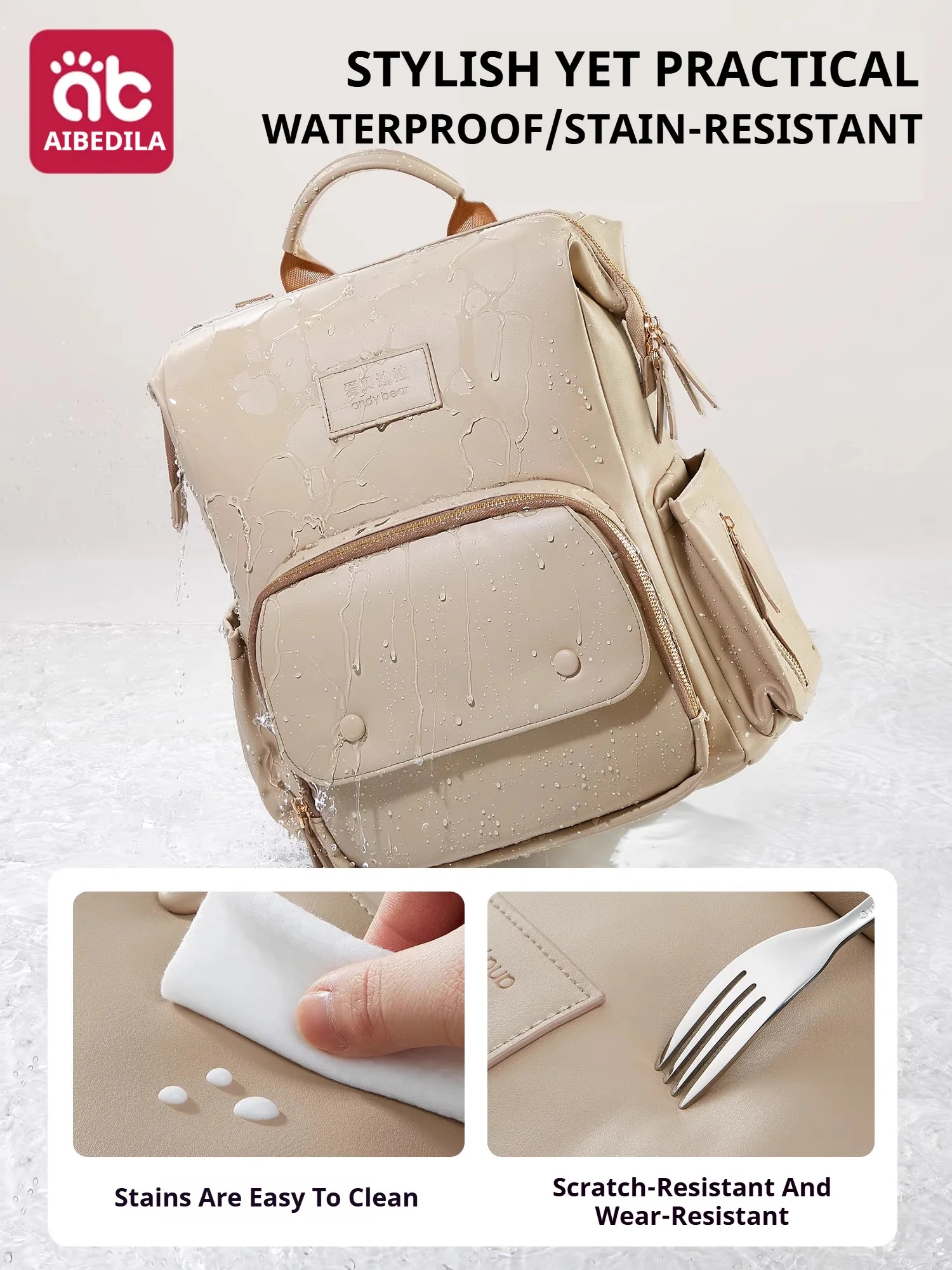 AIBEDILA Diaper Bag Backpack Women's Bag Backpack Baby Diaper Bag Maternity Backpack Kit Large Capacity Partition Shoulder Bag
