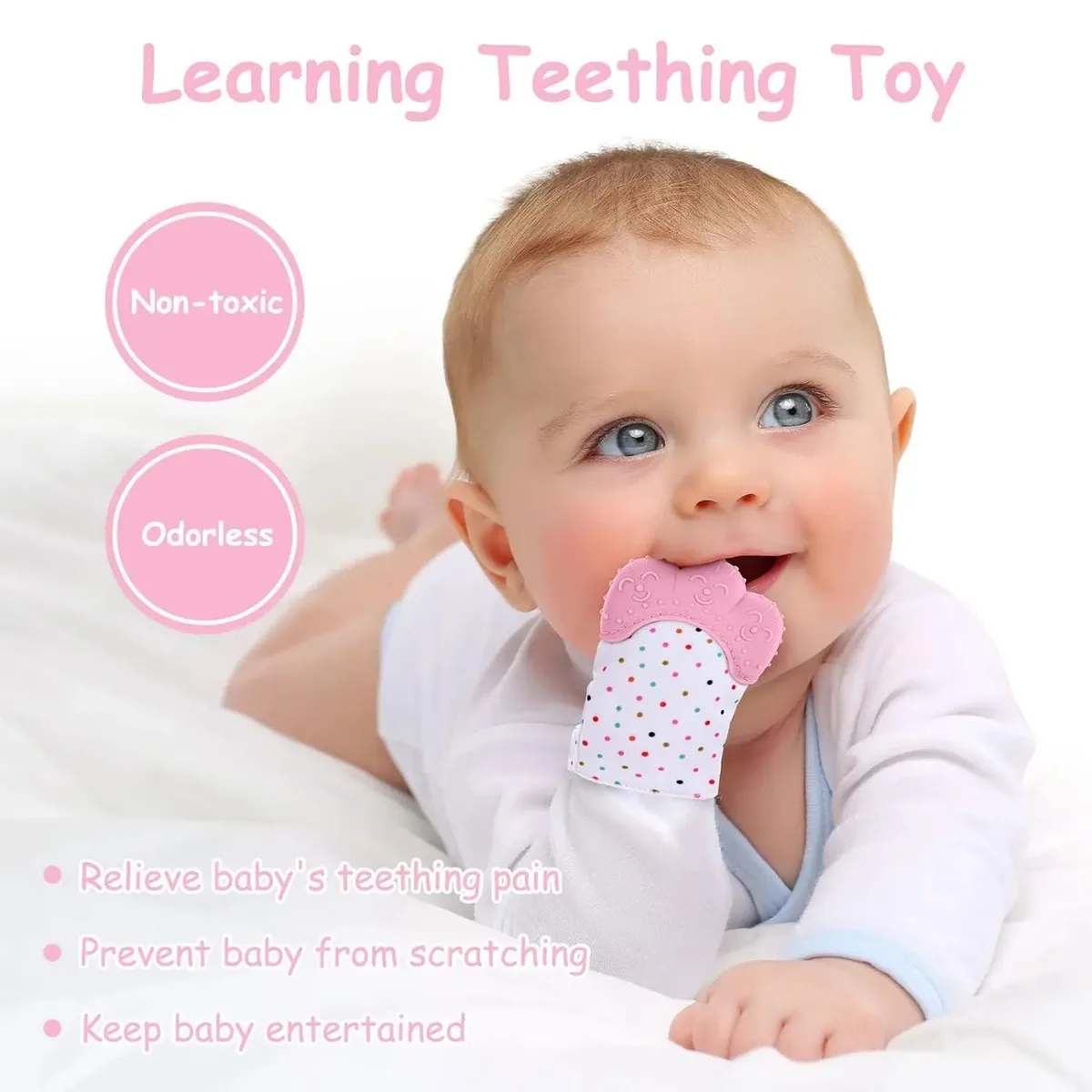 1 pcs Baby Hand-shaped Silicone Teal Bite Proof Gloves Children Scratch Proof Baby Tooth Toy Chew Wonder Baby Stop Eating Hands