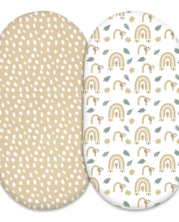 Gllquen Baby Bassinet Sheet 2pack Fitted Cradle Mattress Sheets Breathable Elastic Travel Crib Sheets For Boy Girls