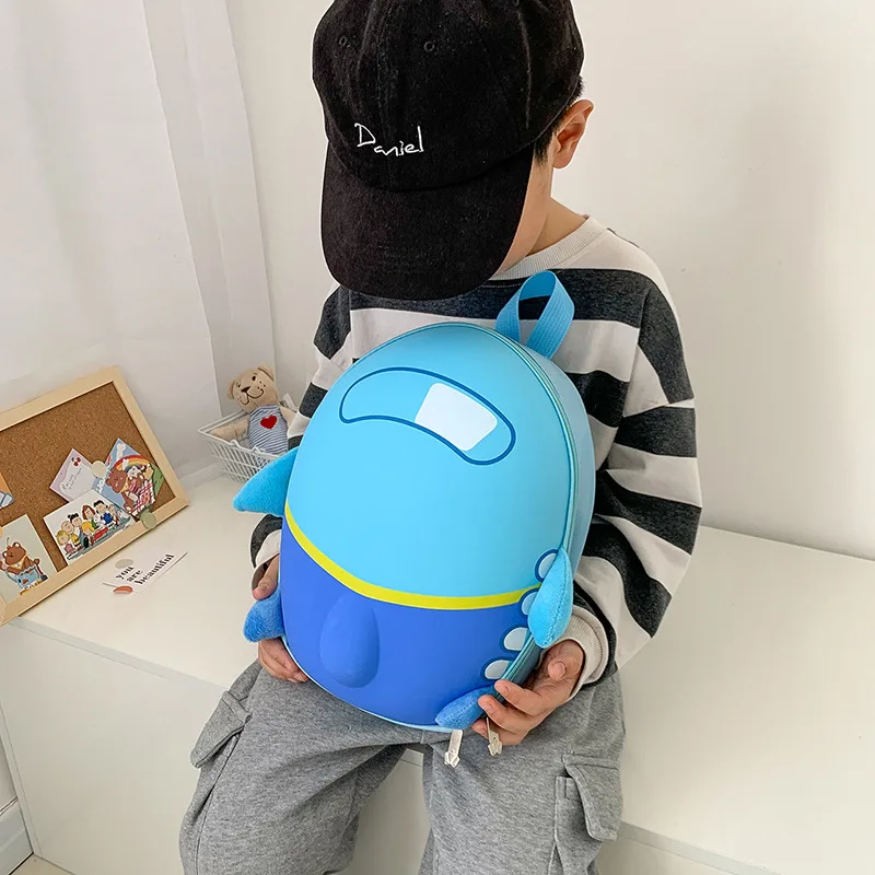 Kindergarten Cartoon Color School Bag Fashionable Eggshell Shape Backpack Lightweight And Large-Capacity Children's Backpack