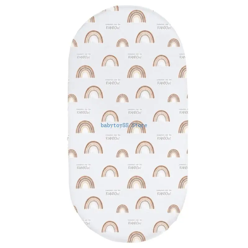 Y4UD Baby Fitted Bassinet Sheet Newborn Changing Pad Cover Soft Breathable Crib Fitted Floral Sheets Cradle Mattress Cover