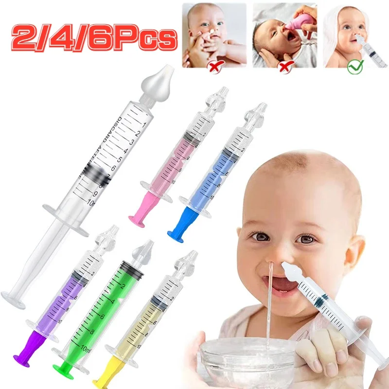 Needle Tube Nasal Aspirator Syringe Baby Nose Cleaner Baby Rhinitis Nasal Washer Reusable Nasal Irrigator Washing for Children