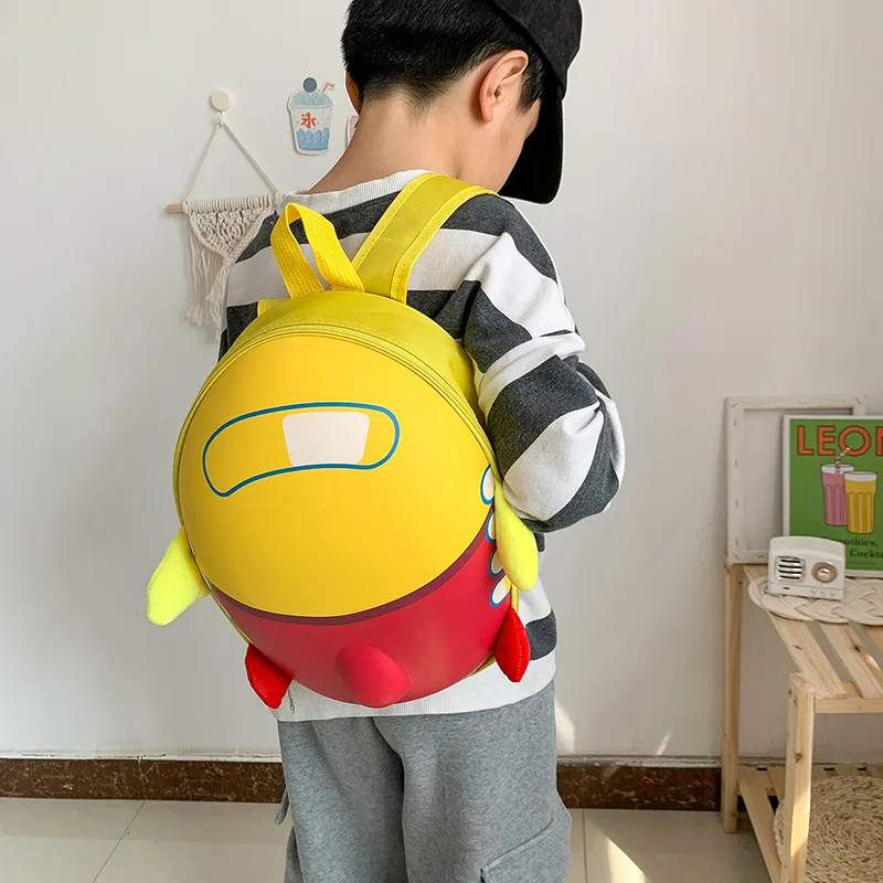 Kindergarten Cartoon Color School Bag Fashionable Eggshell Shape Backpack Lightweight And Large-Capacity Children's Backpack