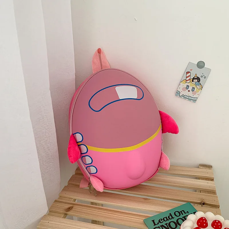 Kindergarten Cartoon Color School Bag Fashionable Eggshell Shape Backpack Lightweight And Large-Capacity Children's Backpack