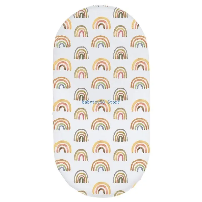 Y4UD Baby Fitted Bassinet Sheet Newborn Changing Pad Cover Soft Breathable Crib Fitted Floral Sheets Cradle Mattress Cover