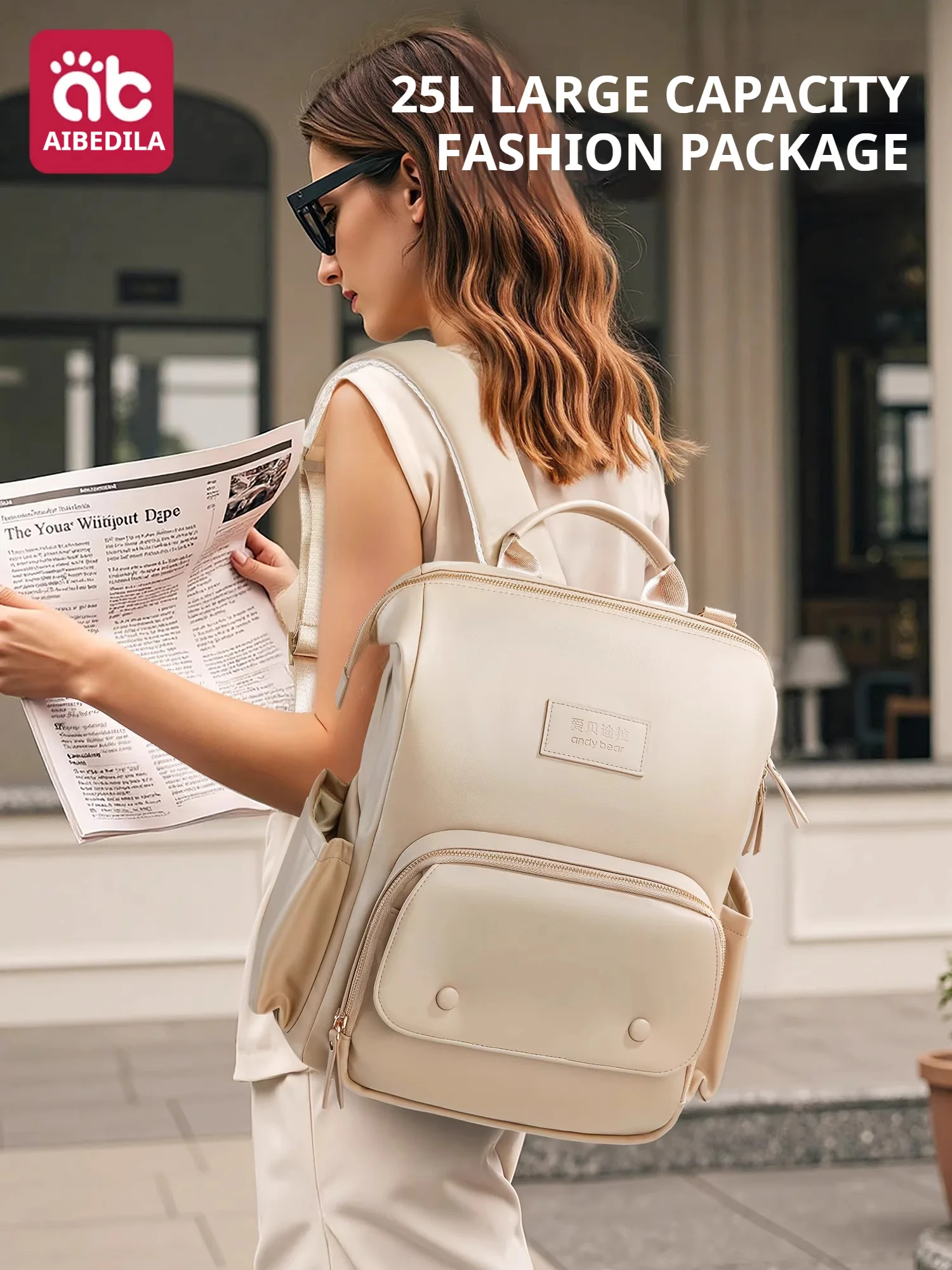 AIBEDILA Diaper Bag Backpack Women's Bag Backpack Baby Diaper Bag Maternity Backpack Kit Large Capacity Partition Shoulder Bag