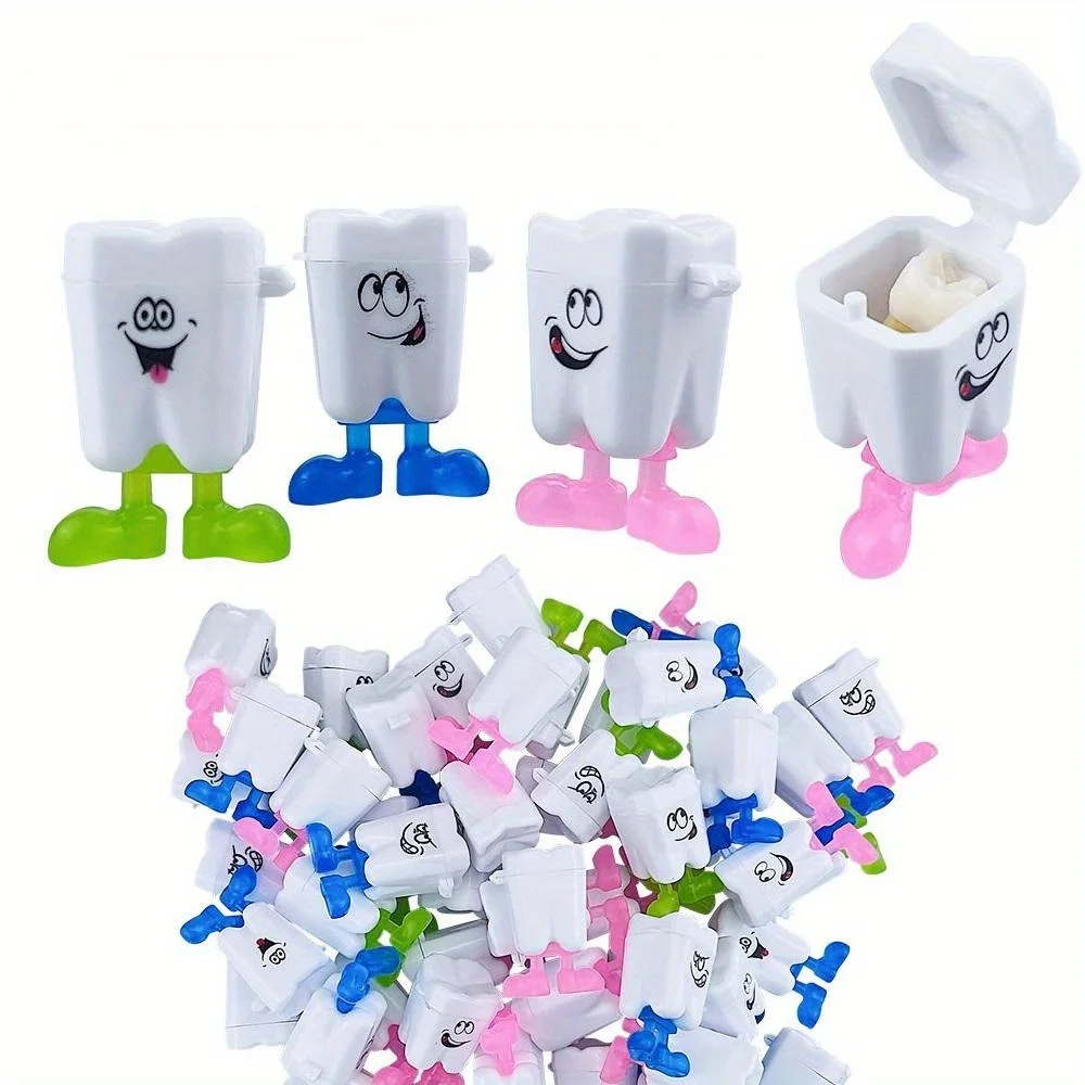 10PCS Tooth Box Cute Cartoon Teeth Organizer Plastic Milk Teeth Storage Box Save Souvenir Case First Tooth Gifts