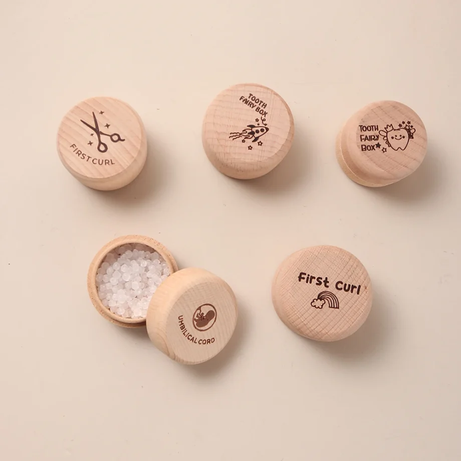 Baby Tooth Fairy Tale tooth box keepsake first hair cut umbilical cord children laser engrave