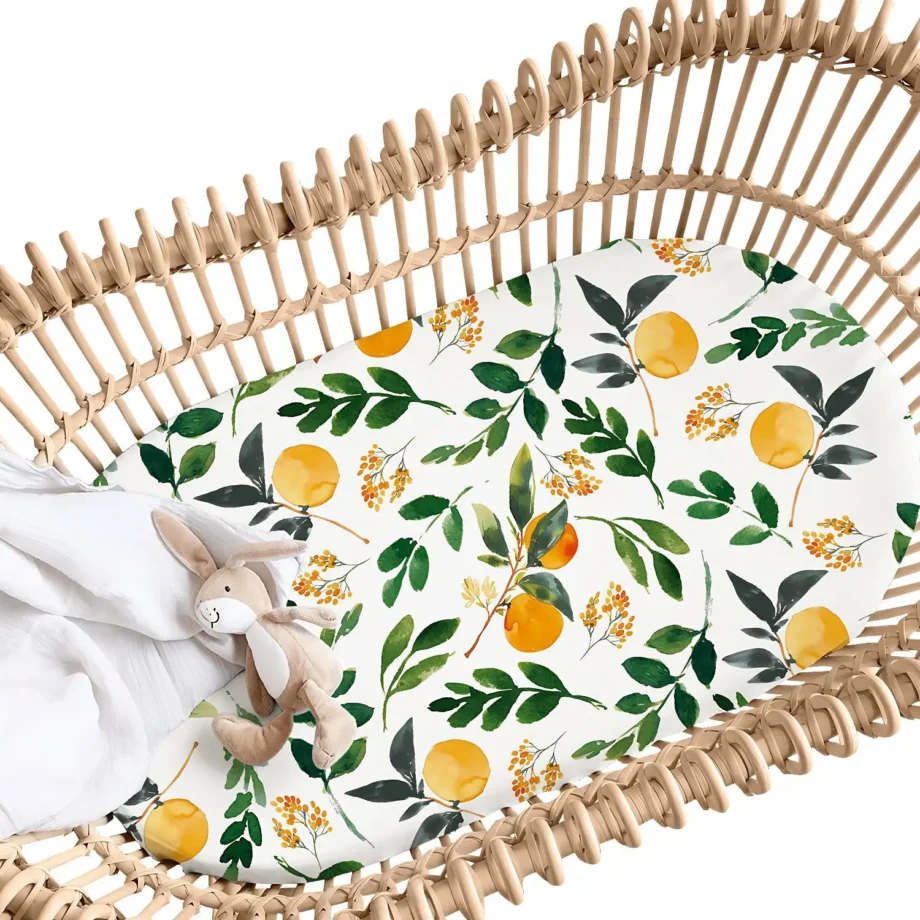 Soft Breathable Muslin Cotton Baby Crib Sheet Fitted Newborn Bed Sheet Hypoallergenic Nursery Cradle Sheet for Infants Universal
