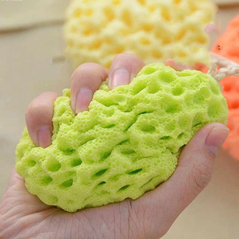 1PC Honeycomb Shape Newborn Baby Kids Bath Sponge Brushes Massage Baby Shower Exfoliating Body Face Cleaning Scrubber Newest