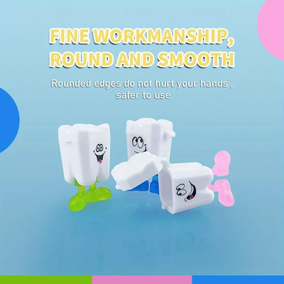 10PCS Tooth Box Cute Cartoon Teeth Organizer Plastic Milk Teeth Storage Box Save Souvenir Case First Tooth Gifts