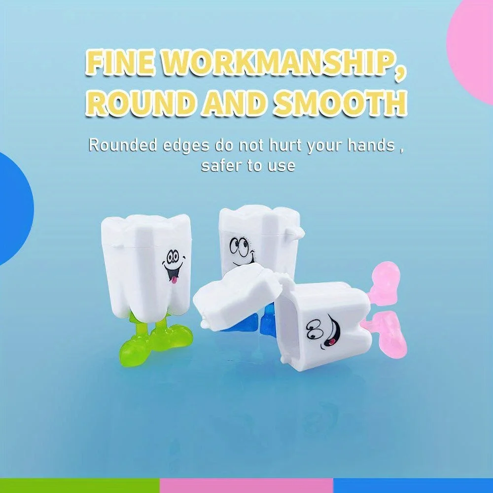 10PCS Tooth Box Cute Cartoon Teeth Organizer Plastic Milk Teeth Storage Box Save Souvenir Case First Tooth Gifts