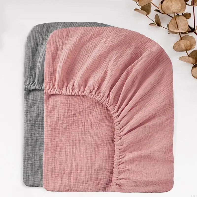 Toddlers Bed Fitted Sheet Solid Crib Protectors Removable Bed Sleeve