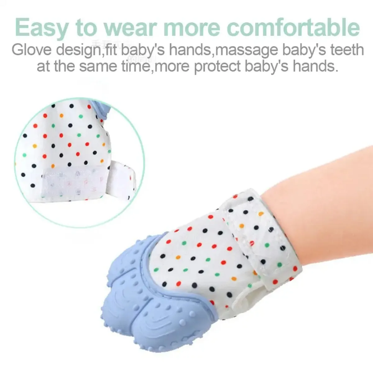 1 pcs Baby Hand-shaped Silicone Teal Bite Proof Gloves Children Scratch Proof Baby Tooth Toy Chew Wonder Baby Stop Eating Hands
