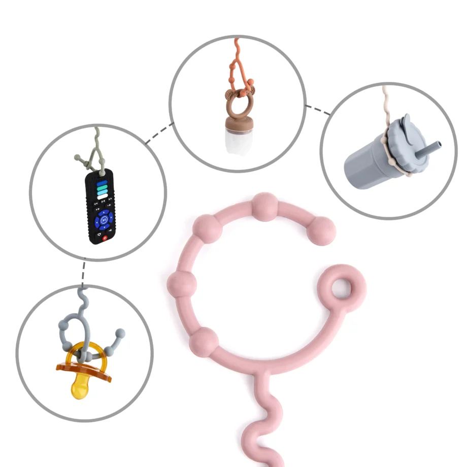 1PCS New Coming Food Grade Silicone Baby Bottle Chain Anti-Lost Chain Silicone Pacifier Clip Chain