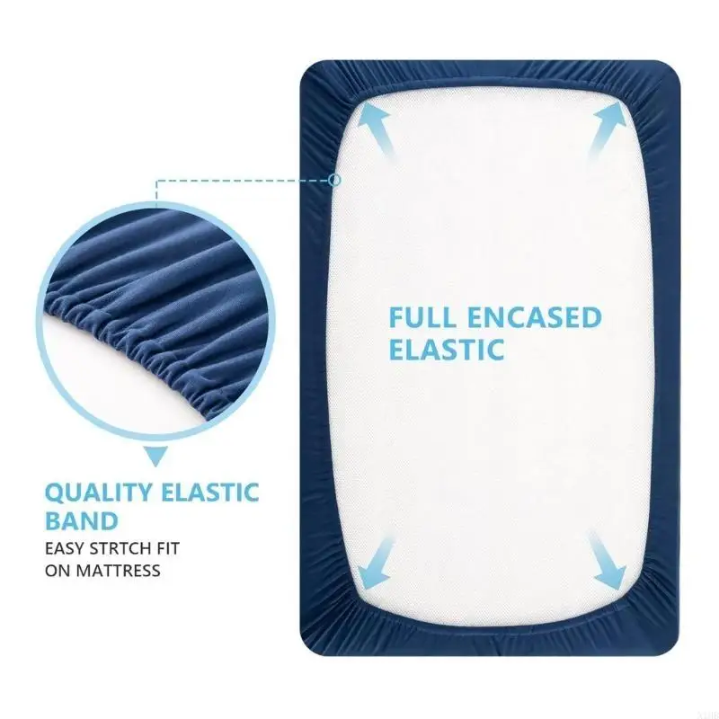 Baby Fitted Bassinet Sheet for Pack N Play Crib Newborns Changing Pad Cover Comfortable Fitted Sheets Mattress Cover