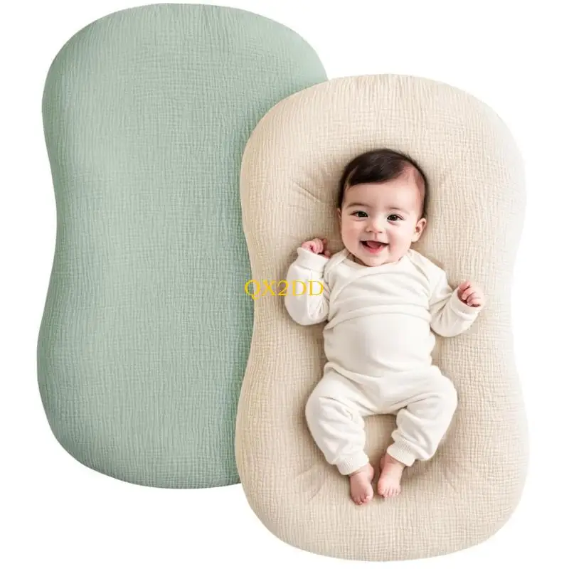 QX2D 2Pcs/set Baby Fitted Sheet Soft Newborns Diaper Changing Pad Sleeve Comfortable
