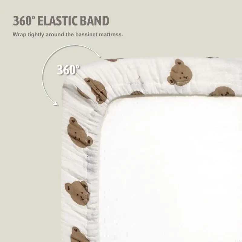 Pack of 2pcs Baby Fitted Bassinet Sheet Newborns Changing Pad Cover Comfortable