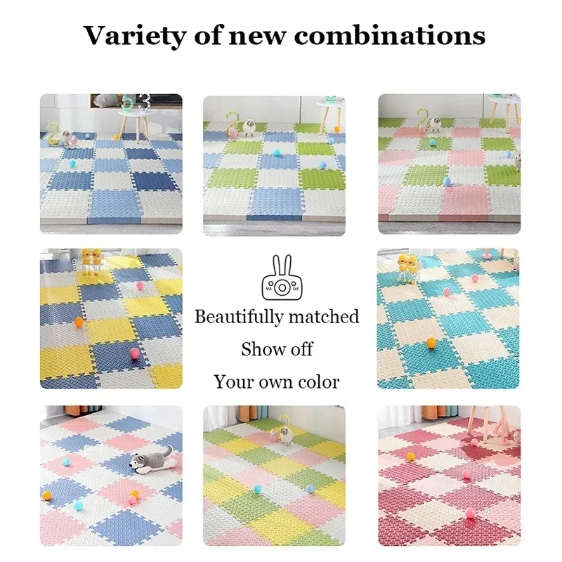 2.5cm Thick Mats for Kids Children's Foam Floor Children's Stitching Crawling Climbing Home Bedroom Living Room Tatami Play Mats