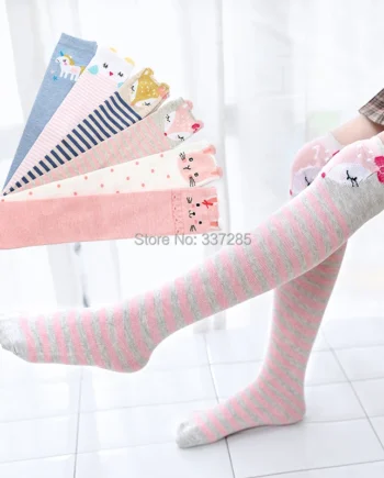 infant Child warmer ankle short lovely socks Cartoon Kids Knee High long cotton Baby cute Animal Over Knee Socks girls stockings