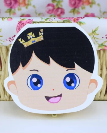English/Spanish Colorful Crown Baby Teeth Boxes Premium Storage for Baby Teeth First Hair Umbilical Cord Kids Memory Products