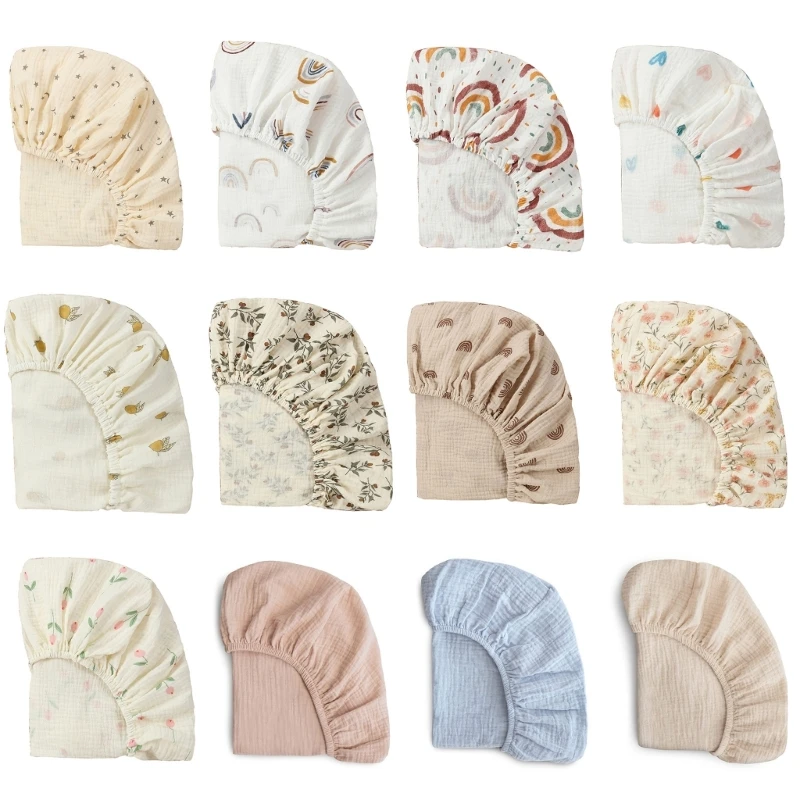 Fitted Bassinet Sheet Printed Fitted Sheet for Cradles Basket Pad Fitted Sheets