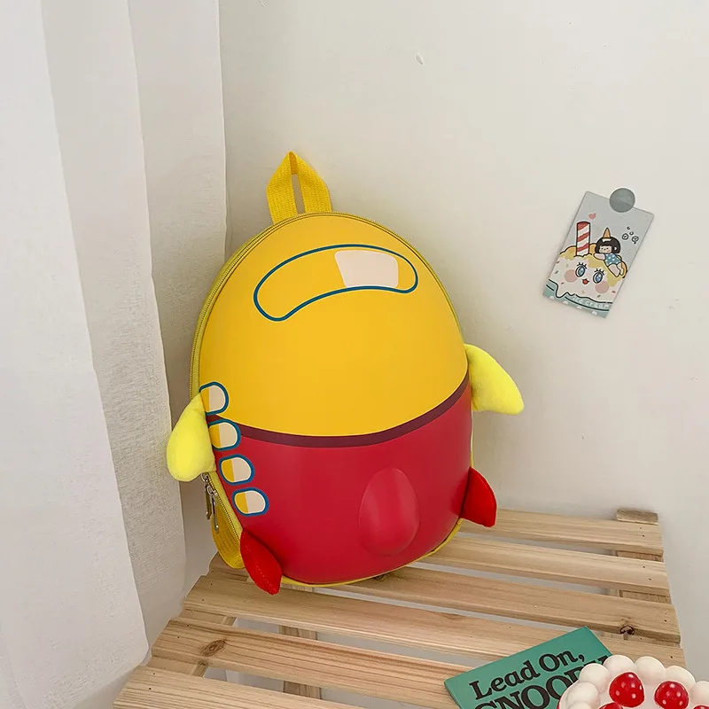 Kindergarten Cartoon Color School Bag Fashionable Eggshell Shape Backpack Lightweight And Large-Capacity Children's Backpack