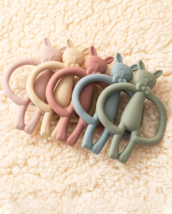 Color Kids 1PCS Silicone Teether Toys Baby Nursing Teether Gifts Newborn Cartoon Rabbit Teether Toys Teething Infant Chewing Toy