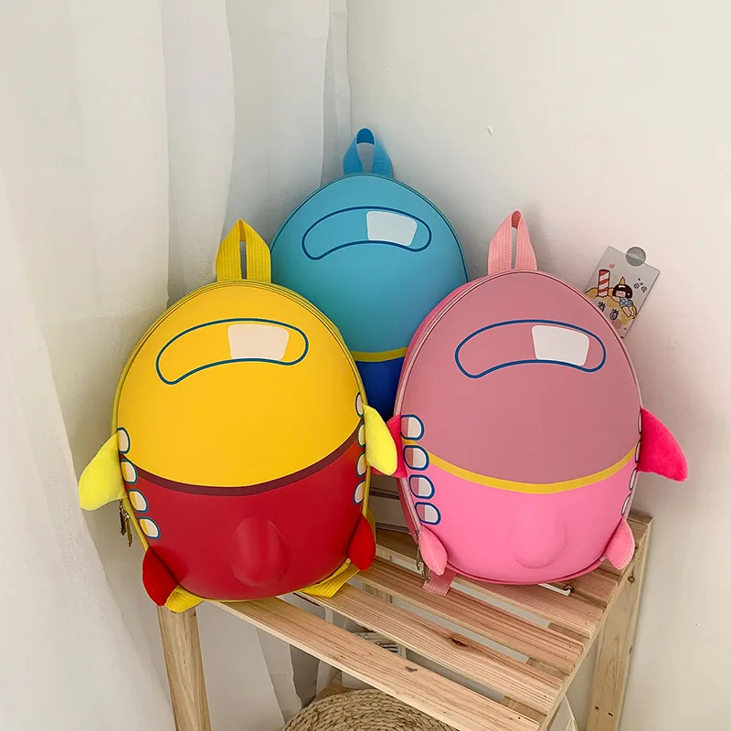 Kindergarten Cartoon Color School Bag Fashionable Eggshell Shape Backpack Lightweight And Large-Capacity Children's Backpack
