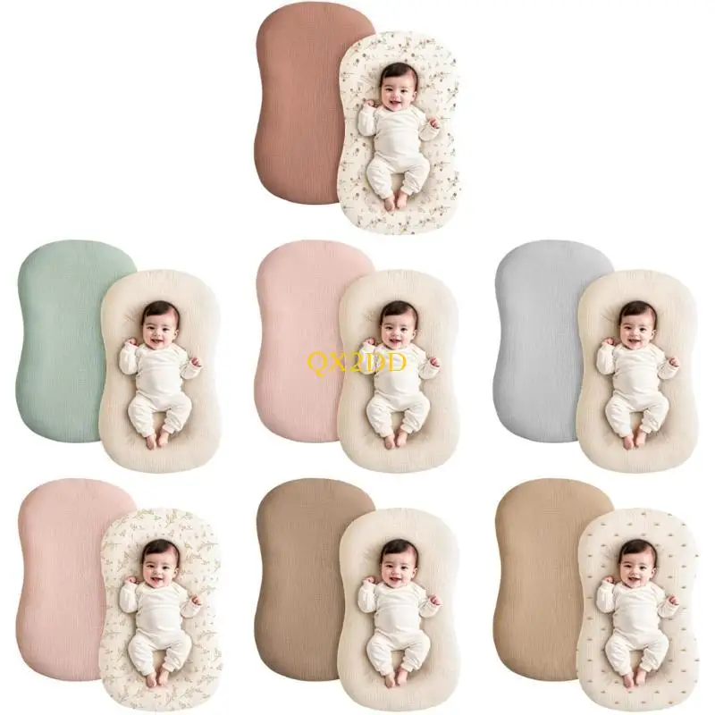 QX2D 2Pcs/set Baby Fitted Sheet Soft Newborns Diaper Changing Pad Sleeve Comfortable