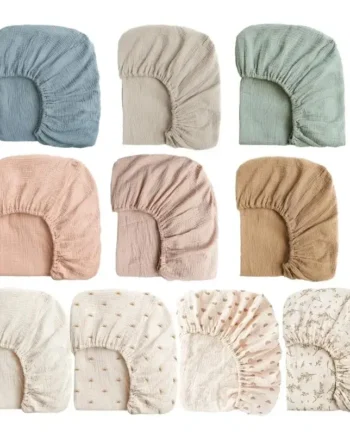 Cotton Crib Sheet for Baby Large Size Newborns Bed Fitted Sheet Breathable