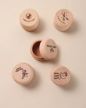 Baby Tooth Fairy Tale tooth box keepsake first hair cut umbilical cord children laser engrave