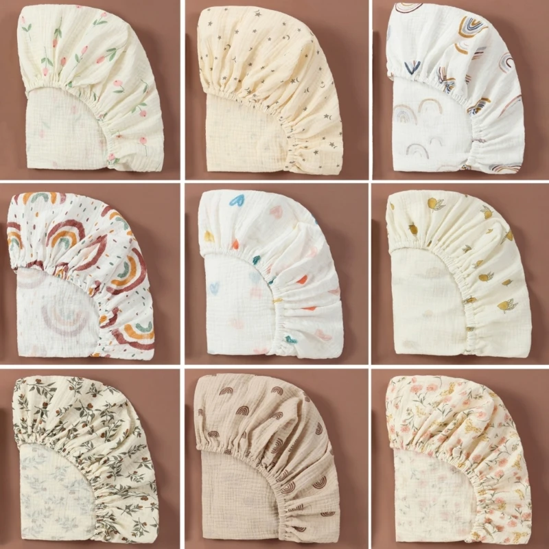 Fitted Bassinet Sheet Printed Fitted Sheet for Cradles Basket Pad Fitted Sheets