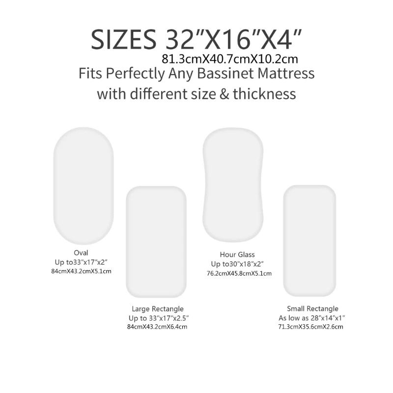 Fitted Bassinet Sheet Printed Fitted Sheet for Cradles Basket Pad Fitted Sheets